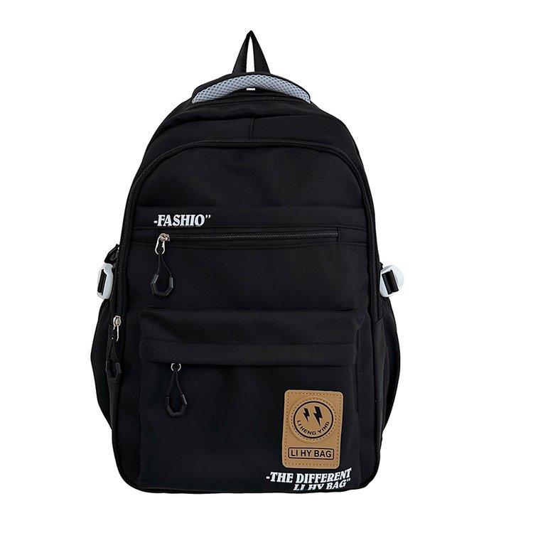 Schoolbag retro tooling style backpack girl large capacity high school student junior high school student contrasting color schoolbag male trendy