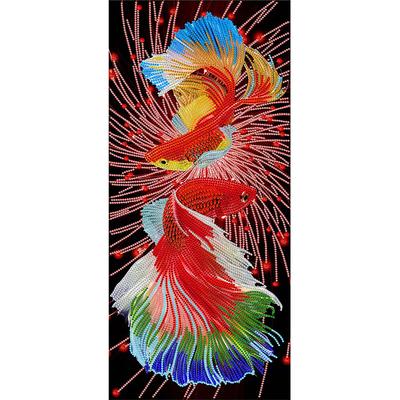 5D-Diamant-Malerei-Set zum Selbermachen mit Koi-Fischen, speziell geformte, teilweise gebohrte Wanddekoration