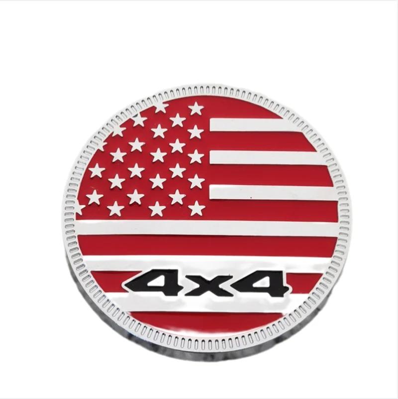 3D Metal 4X4 US Flag Car Side Fender Rear Trunk Badge Emblem Sticker For Jeep Wrangler Grand Cherokee Dodge Ford Accessories AMO1