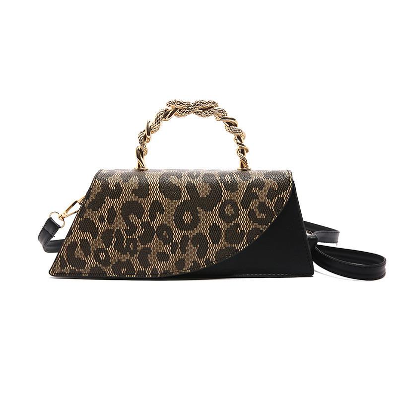 Streetwear Leopard Print Small Pu Crossbody Bag With Magnetic Closure For Daily Use
