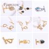 18K Real Gold Plated Fashion Droplet OT Clasp For Necklace Bracelets Crafts Supplies,Dainty Brass Toggle Clasp DIY Accessories