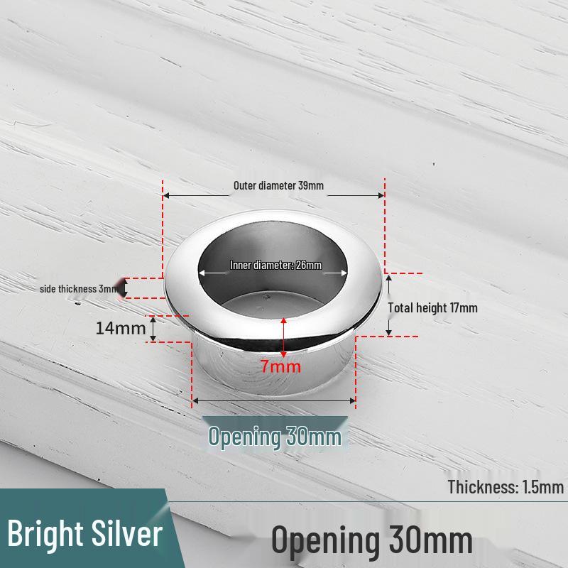 Cable Management Desk Grommet - Decorative Cover and Ring for Computer Furniture
