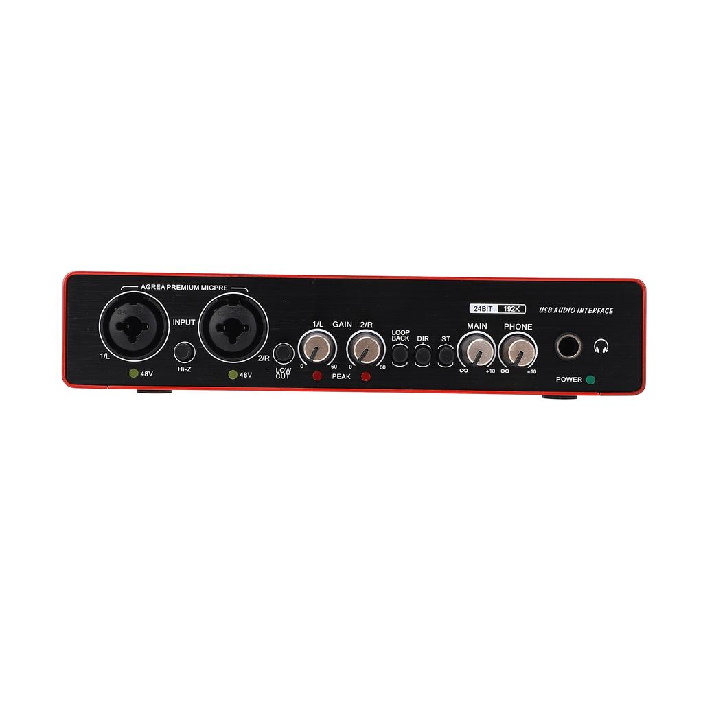 USB Live Sound Card Red Mini Usb Digital Mixing Computer Guitar Mobile Phone Recording Live Singing