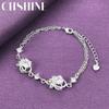CHSHINE 925 Sterling Silver White Zircon Bracelet For Women Wedding Party Fashion Charm Jewelry