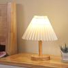 Nordic-Style Pleated Bedside Lamp: Japanese-Inspired Night Light for Dorms and Eye Protection