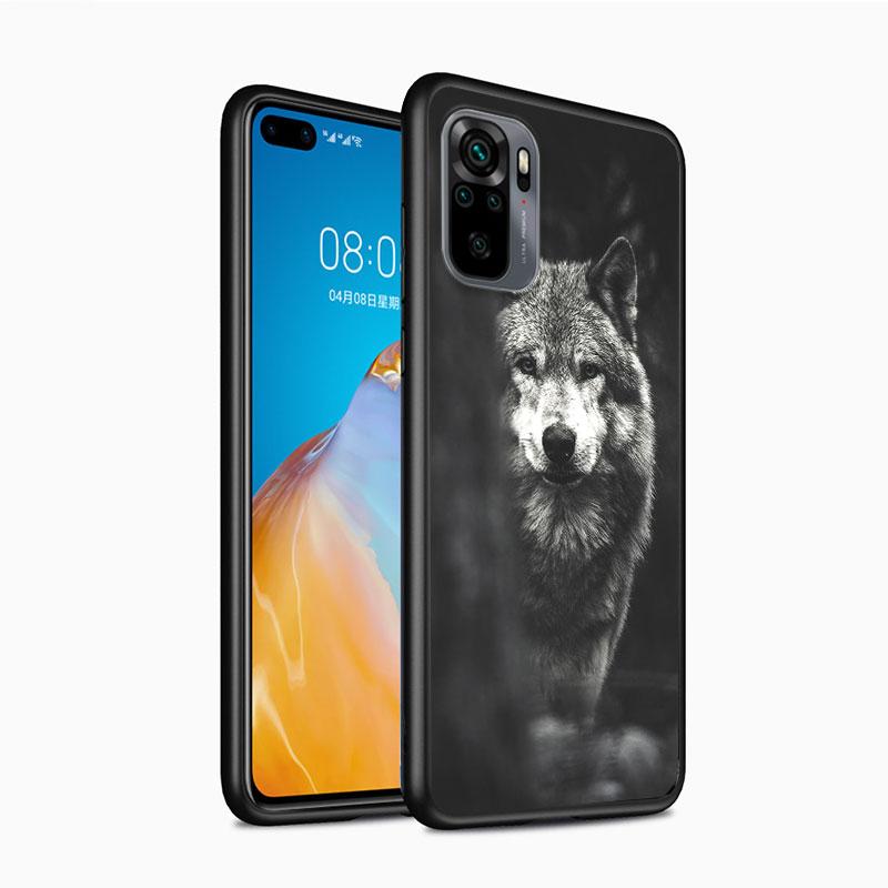 

Модный черный волк для Xiaomi Redmi Note 11 10 10S 9T 9 9Pro Max 8T 8Pro 7 6 5 Pro 4X силиконовый мягкий черный чехол из ТПУ Redmi Note 10