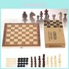 Premium Wooden Chess Set With Foldable Board For Engaging Family Game Nights And Brain Development