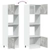 Microwave Built in Cabinet Lyon Concrete Grey 60 x 57 x 207 cm Particleboard