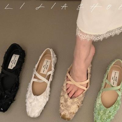 Mary Jane Zapatos para mujer Casual Dressy Flats Mary Janes Flats con correa de tobillo Mujer Comfort Square Cerrado Toe Ballet Zapatos para fiesta de boda