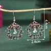 Personalized Jewelry Christmas Alloy Stud Earrings Christmas Hat Elk Point Diamond Christmas Tree Gingerbread Man Earrings