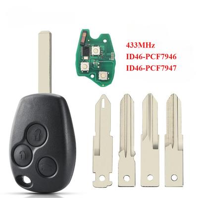 3 Buttons Remote Car Key PCF7946/7947 Chip 434MHz for Renault Trafic Vivaro Primastar Movano for Dacia