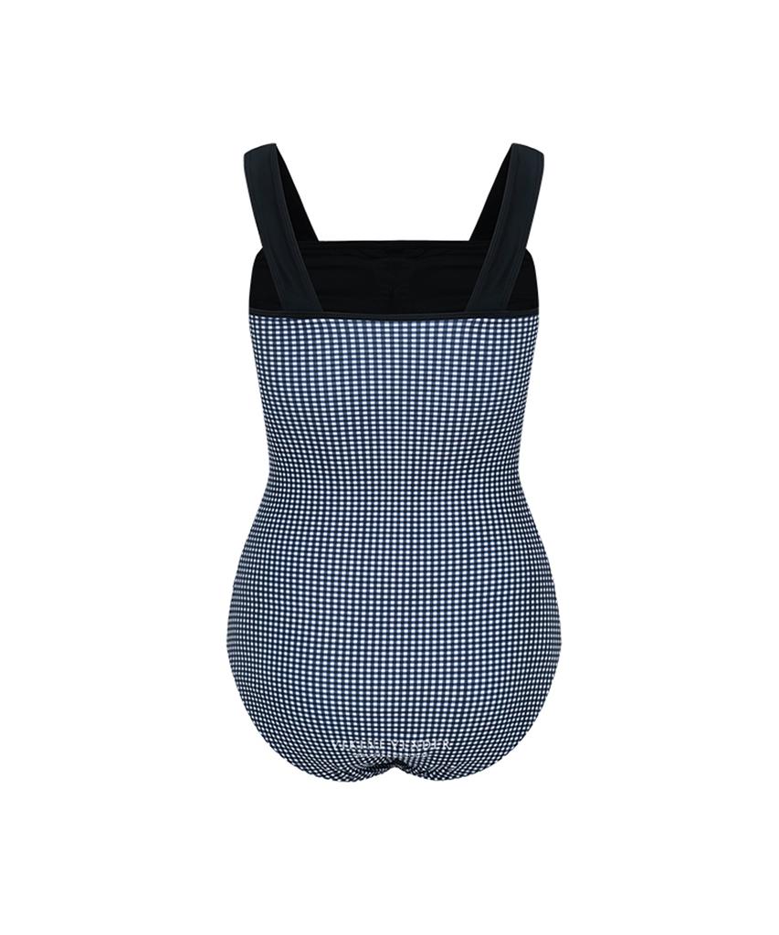 VIKINI VENDER Jubilee Check Button Monokini - Black