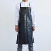 Thickened PU Leather Apron 95/120cm Oil Resistant Work Apron Fireproof Waterproof Welding Protective Apron Welding Work