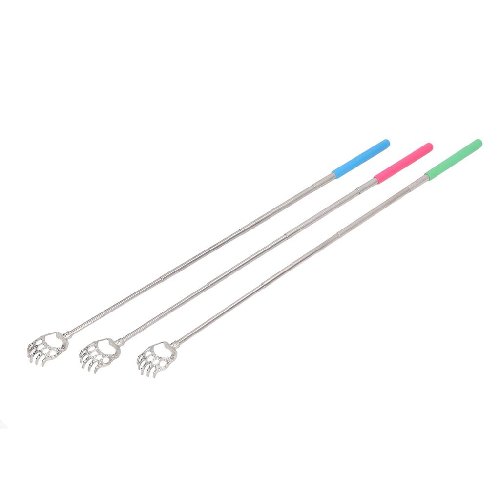 5 Pcs Portable Retractable Itch Scratcher Stainless Steel Retractable Back Scratcher for Home Random Color