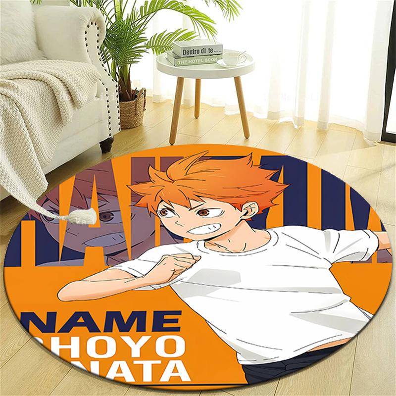 Personalized Haikyuu Round Chair Office Rug - Perfect for Mat, Office Chair & More - Ideal Gift for Birthdays and Holidays