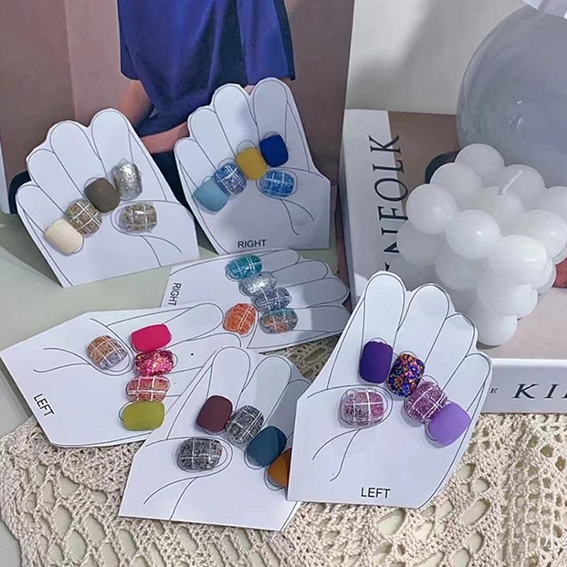 10 Sheets/Lot Nails Display Card Hand Feet False Nail Tips Packing Card Nail Art Storing Cardboard Manicure Showing Cards