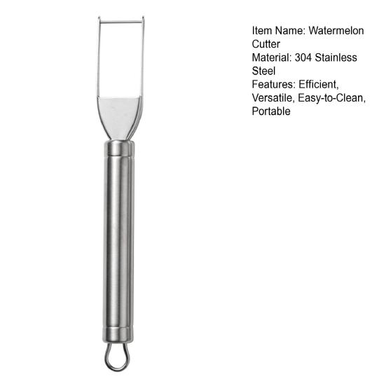 Watermelon Cutter Stainless Steel 2-in-1 Fruit Fork Cutting Tool Double Head Fruit Slicer Portable Watermelon Slicer Kitchen Fruit Cutter Machine