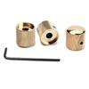 3 Pcs Electric Guitar Bass Effect Knob Volume Tone Control Knob Potentiometer Cap Metal Dome Knobs Replacement Parts