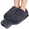 Large Hot Water Bottle for Feet Rubber Hot Water Bag with Soft Plush Cover Foot Warmer for Pain Relief Washable Foot Heating Pad