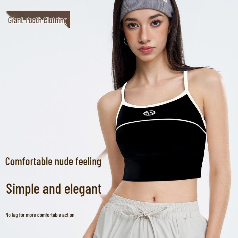 

Women s Colorblock Spaghetti Strap Yoga Tank Top Bra S