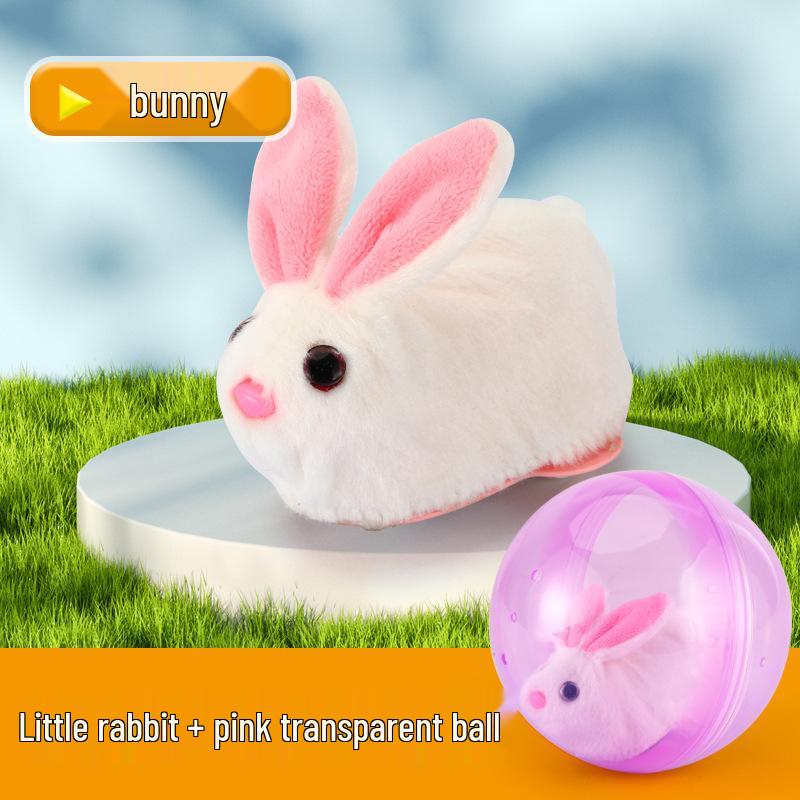 Electric Plush Hamster Spinner: Interactive Cat Teaser & Rolling Ball Toy for Fun Parent-Child Play