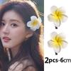 10/1 pz Fermagli Fiore di Plumeria per Capelli per Donne Ragazze Fermagli Fiore Uovo Barrettes Hawaiian Matrimonio Festa Borsa Cappello Accessori Capelli