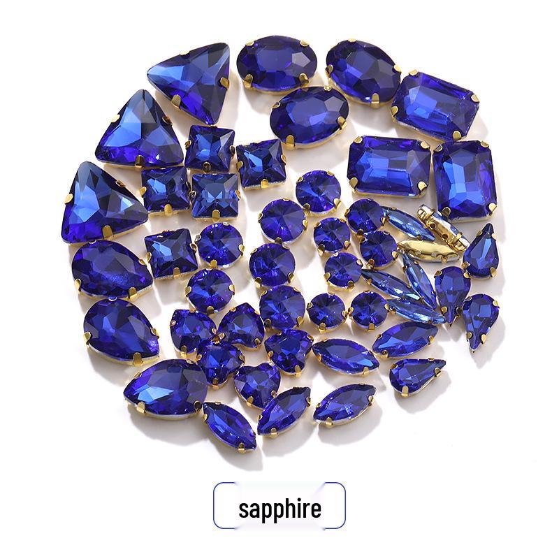 Ručně šité smíšené drápkové křišťálové skleněné kamínky pro svatební šaty a doplňky k náramkům