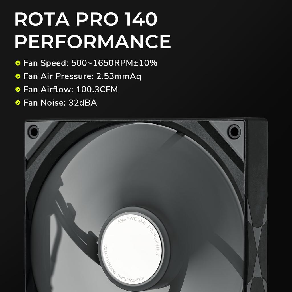 TRYX ROTA PRO PC Case Fan 140mm White F-R140P-NN1M-G0W
