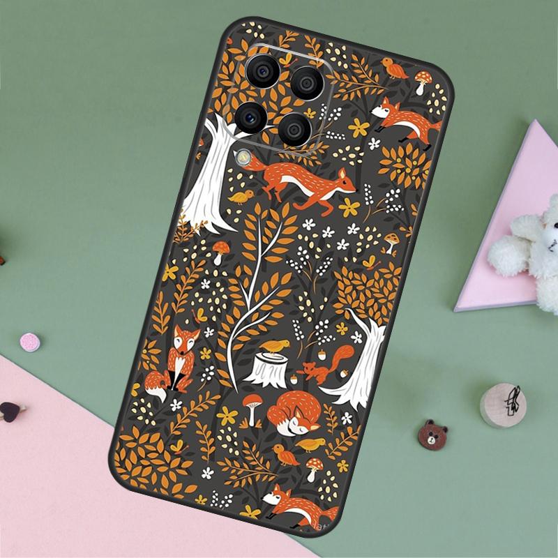 Autumn Leaves Fall Fox For Samsung Galaxy M11 M21 M31 M12 M13 M14 M15 M35 M34 M54 M33 M53 M32 M52 M06 M16 M55 Case