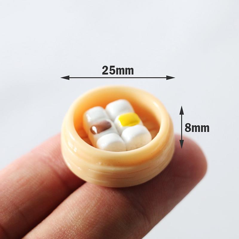 5Pcs 1:12 Scale Miniature Dollhouse Chinese Dim Sum Food For Decor Toys