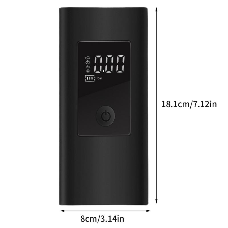 Electric Car Tire Air Pump Wireless Motorcycle Tire Air Pump Large Battery Capacity Digital Display USB Charging Pool Inflator