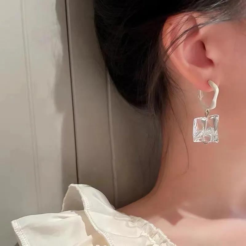 Transparante Onregelmatige Acryl Oorbellen Voor Vrouwen Koreaanse Heldere Geometrische Pendientes Drop Oorbellen Trends Hangende Feest Sieraden