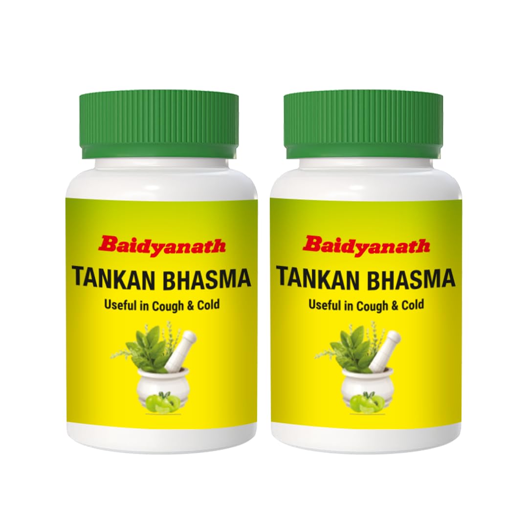 

Baidyanath Tankan Bhasma Ayurvedic Respiratory Support Powder Purified Borax 15g Pack of 2 for Seasonal Wellness