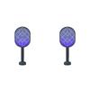 2-in-1 Electric Mosquito Racket Mosquito Killer Lamp USB Rechargeable Foldable Mosquito Repellent Lamp Swatter Fly Swatter