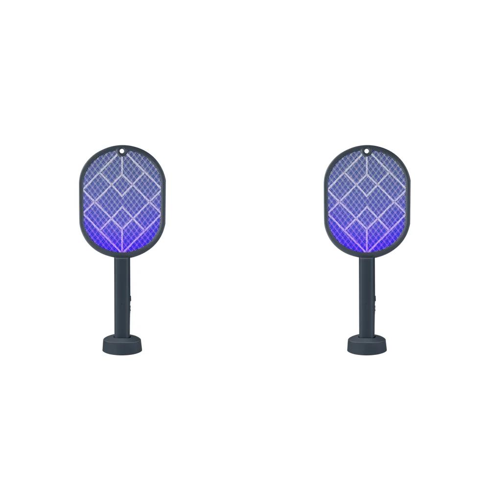 2-in-1 Electric Mosquito Racket Mosquito Killer Lamp USB Rechargeable Foldable Mosquito Repellent Lamp Swatter Fly Swatter