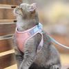 Kattväst och bälteskit Husdjur Dragrep Sele Koppel Halsband Justerbar Dubbellagers Hundsele Smådjur Utomhus Halsband Koppel