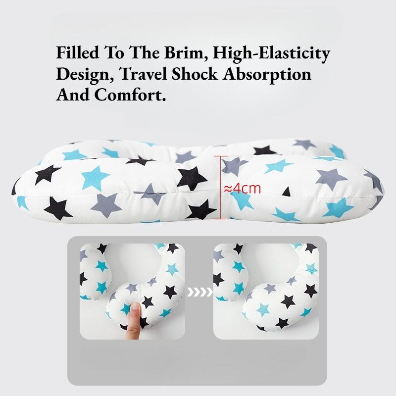 Cartoon Children U-Shaped Pillow Multi-functional Baby Car Cotton Soft Neck And Head Protection Travel Car Children's Pillow