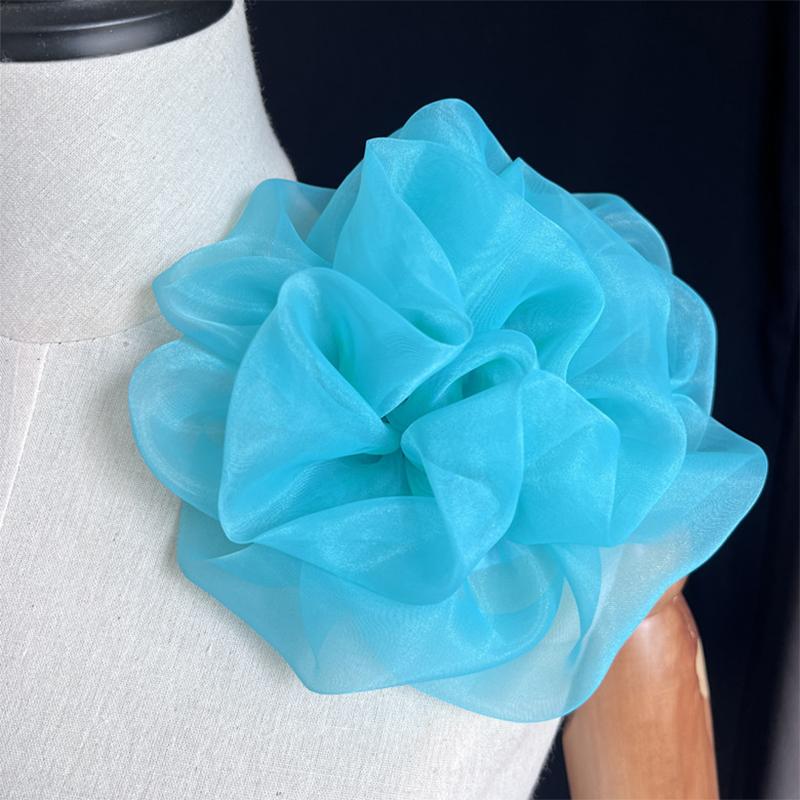 12cm Organza 3D Floral Trim Bridal Dress Applique Embellishment Patches Luxury Crafts Shoe Hat Sweater Dress Clothing Decor