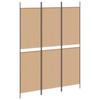 3 Panel Room Divider Beige 150 X 200 Cm Fabric