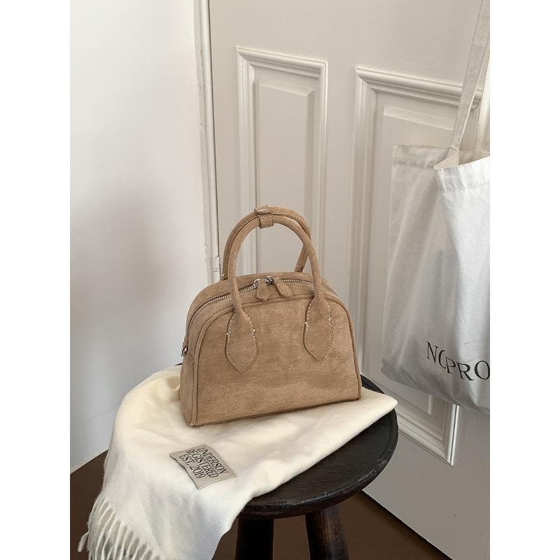 Новая портативная сумка для боулинга, ручная сумка из замши, простая универсальная сумка через плечо, женская абрикосовый