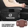 Leather Car Armrest Box Protective Pad Arm Rest Storage Bag For Volvo V60 V90 S60 S80 S90 C30 XC40 XC60 XC70 XC90 V40