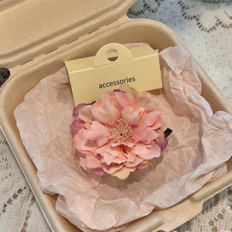 

Заколки для волос с цветами камелии для женщин и девочек, искусственные цветочные заколки, красные, розовые, ручная работа, свадебные аксессуары для волос