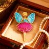 Unique Rhinestone Ballet Dancer Pin for Women and Girls Stylish Jewelry for Events