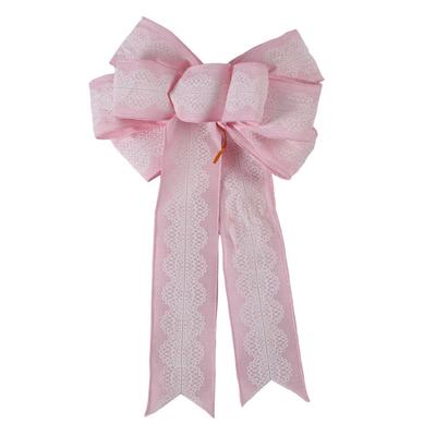 Christmas Tree Topper Bow For Wreath Burlap Bows Xmas Craft Bow Ornaments For Christmas Front Door Decor New Year Navidad Gifts