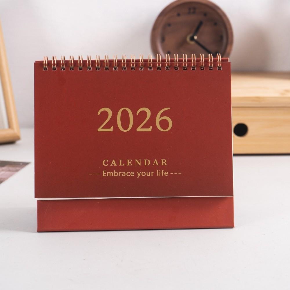Writeable Memo Standing 2026 Desktop Desk Calendar Portable Foldable Table Calendar Academic Planner Office Supply