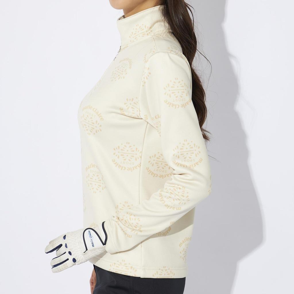 Marie Claire Mock Neck Half Zip Fleece Lining Women's 734536, Off-White