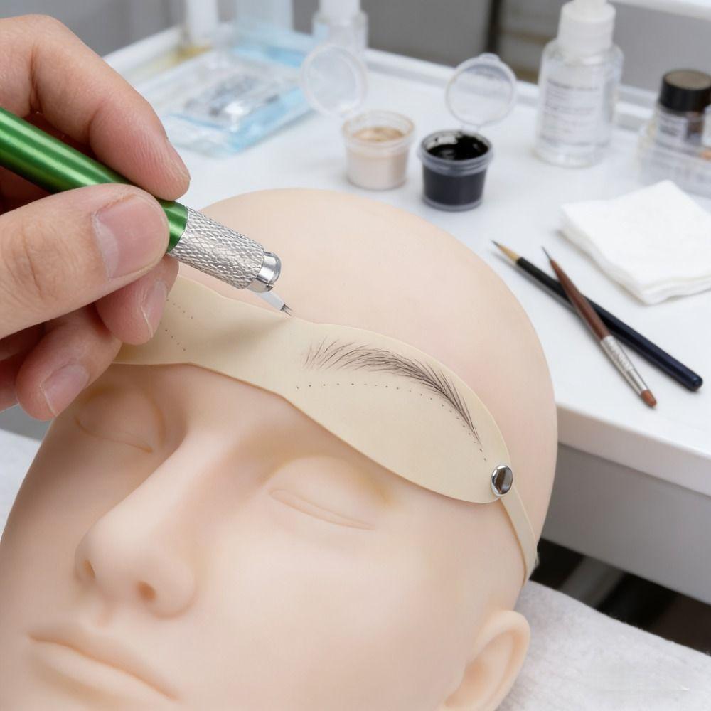 3Pcs Reusable Microblading Practice Skin Wearable Eyebrow Practice Band Academy Use