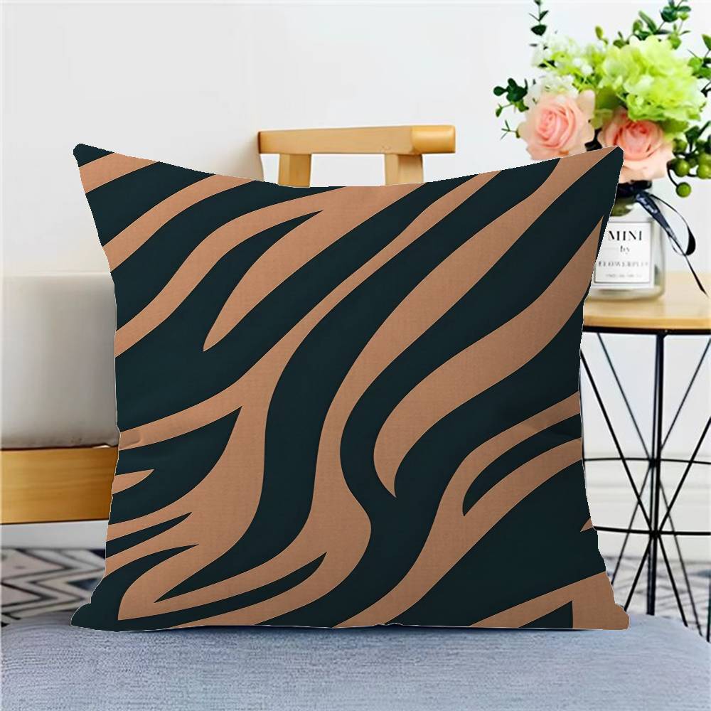 Black White Color Print Zebra Pillow Gift Home Office Decoration Bedroom Sofa Car Cushion Cover Case 45x45
