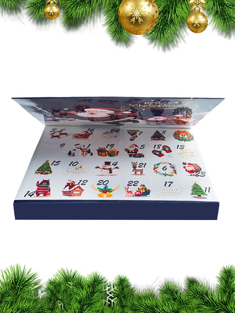 Weihnachten Kinder Kristall Adventsboxen zum Befüllen Leere Festival Countdown Box Kalenderhülle für Familienfeier Schulpreise