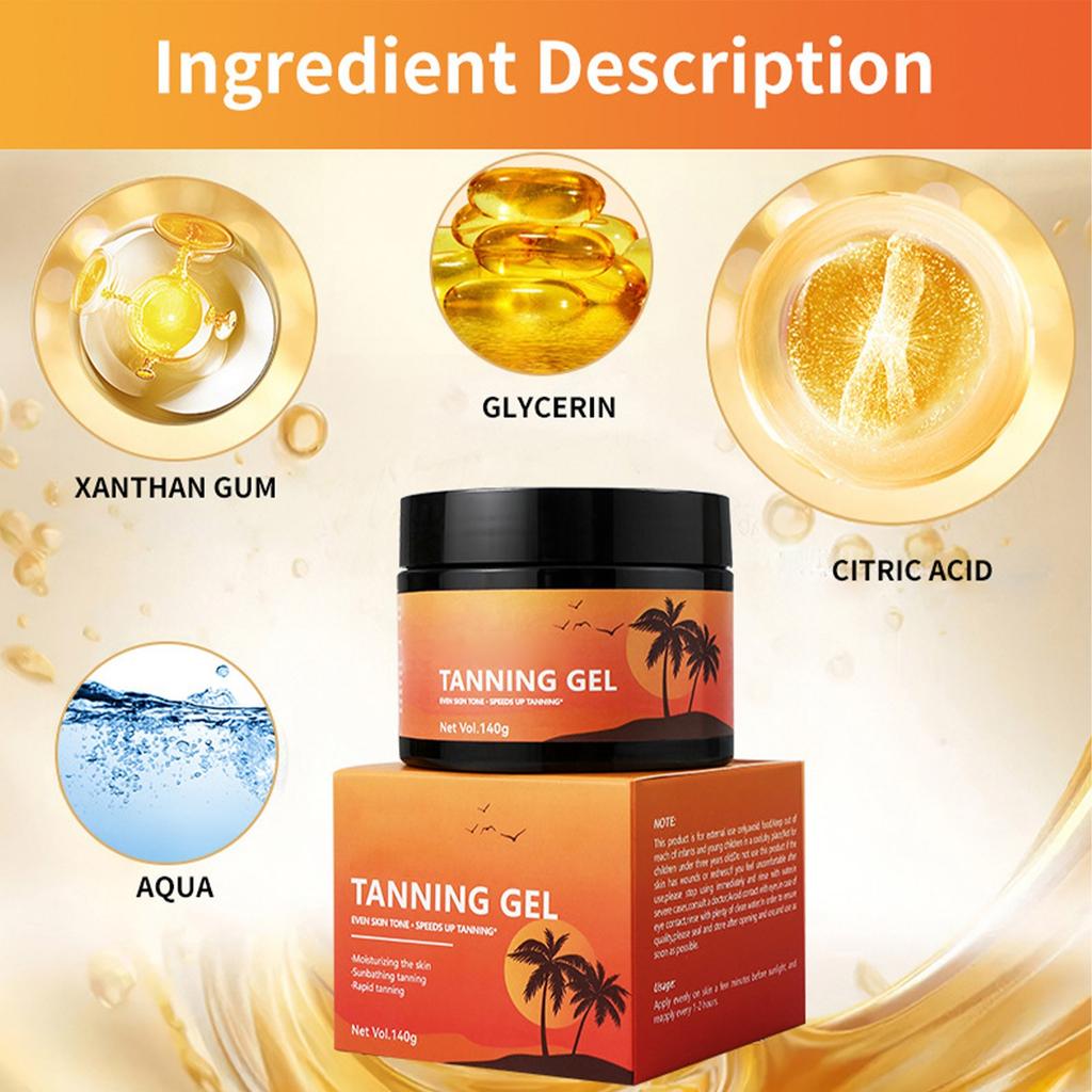 Tanning Accelerator Balm,Tanning Balm Bronzer Tanning Lotion,Tanning Balm For Sunbeds For An Amazing Tan For Body And Face 140g